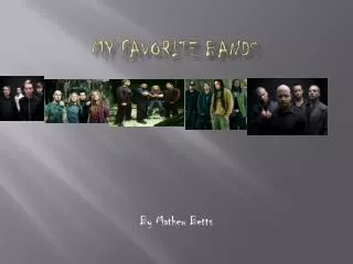 My favorite bands