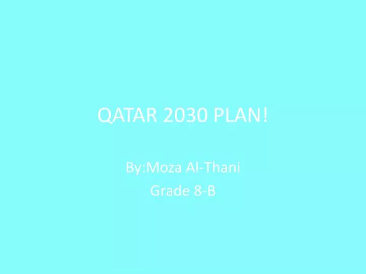 qatar 2030 plan