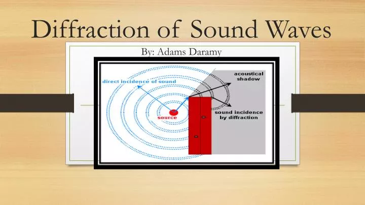 diffraction of sound waves by adams d aramy