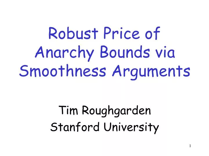 robust price of anarchy bounds via smoothness arguments