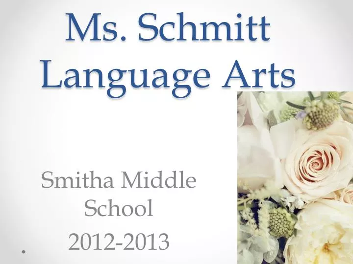 ms schmitt language arts