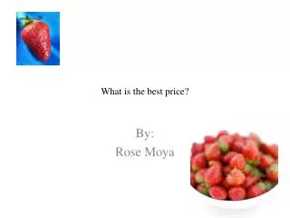 What is the best price?