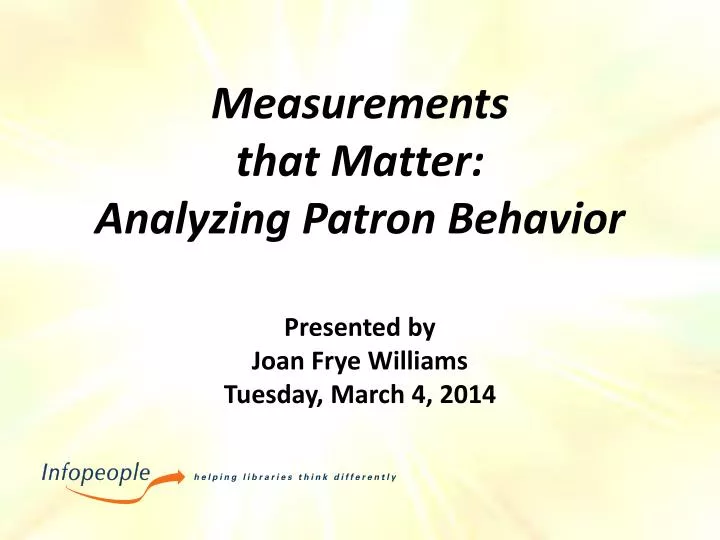measurements that matter analyzing patron behavior