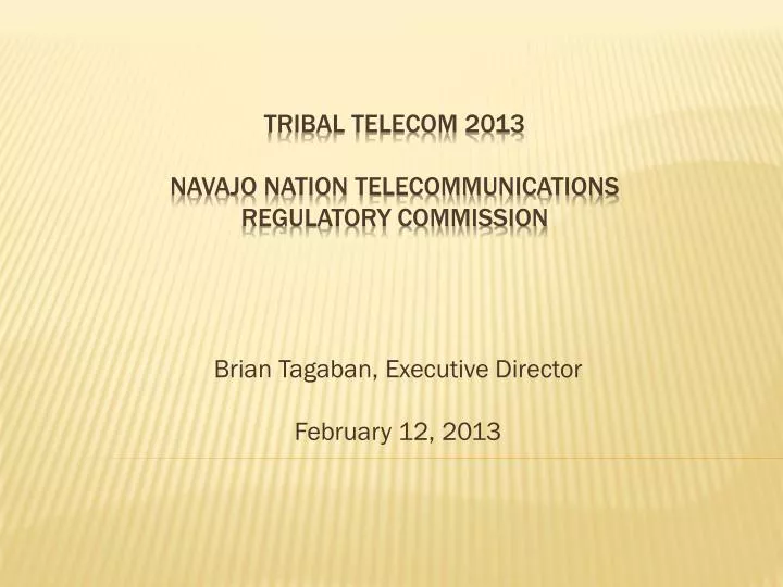 brian tagaban executive director february 12 2013