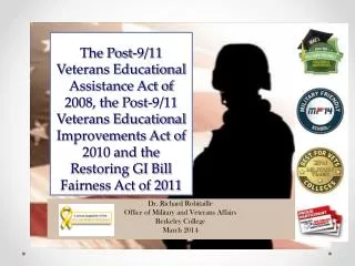 Dr. Richard Robitaille Office of Military and Veterans Affairs Berkeley College March 2014