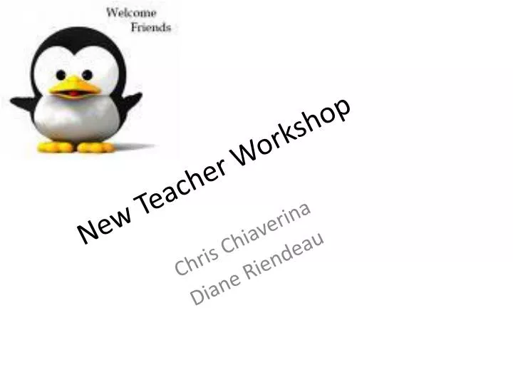 new teacher workshop