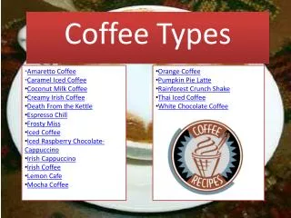 Coffee Types