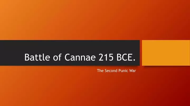 battle of cannae 215 bce