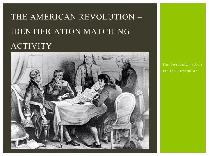the american revolution identification matching activity