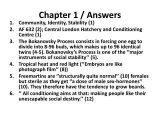 Chapter 1 / Answers