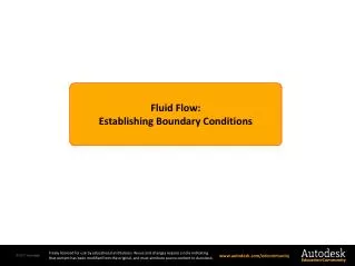 Fluid Flow: Establishing Boundary Conditions