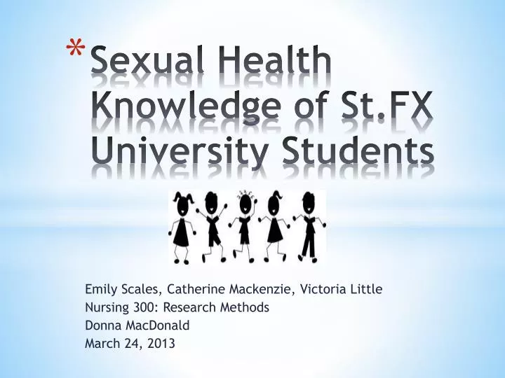 sexual health knowledge of st fx university students
