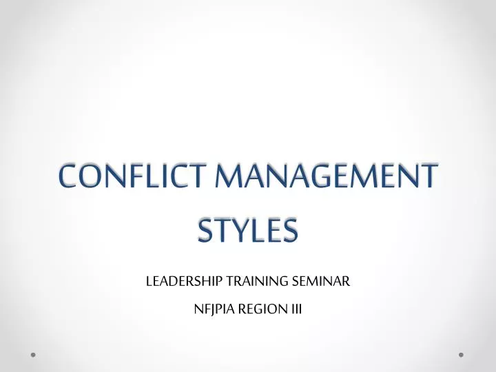 conflict management styles