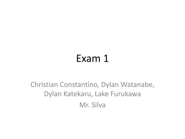 exam 1