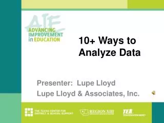 10+ Ways to Analyze Data