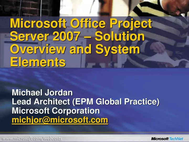 microsoft office project server 2007 solution overview and system elements