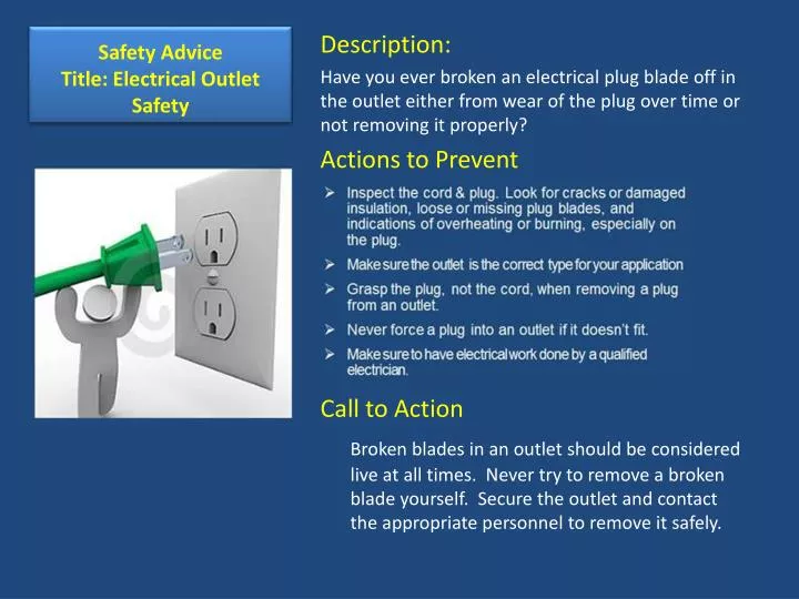 safety advice title electrical outlet safety