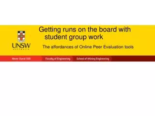 Getting runs on the board with student group work