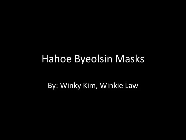 hahoe byeolsin masks