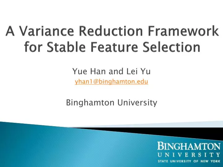 a variance reduction framework for stable feature selection