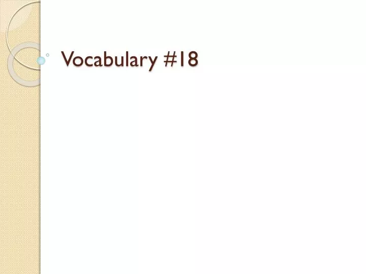 vocabulary 18