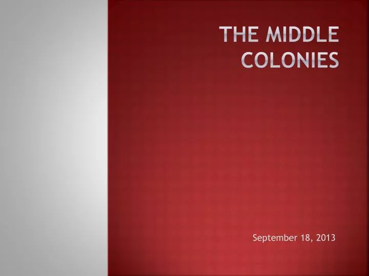 the middle colonies