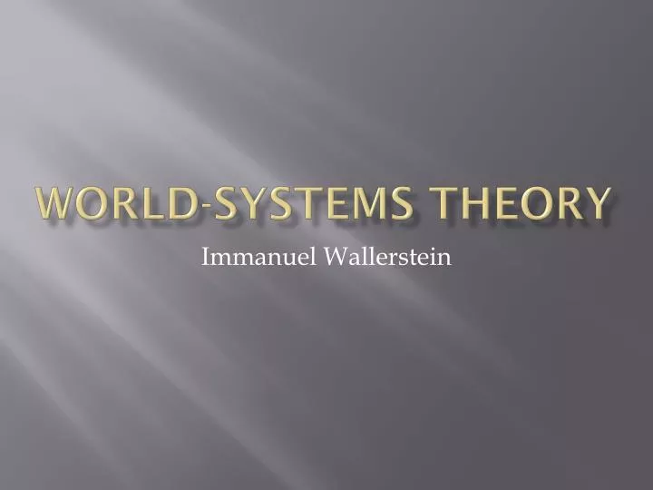 world systems theory