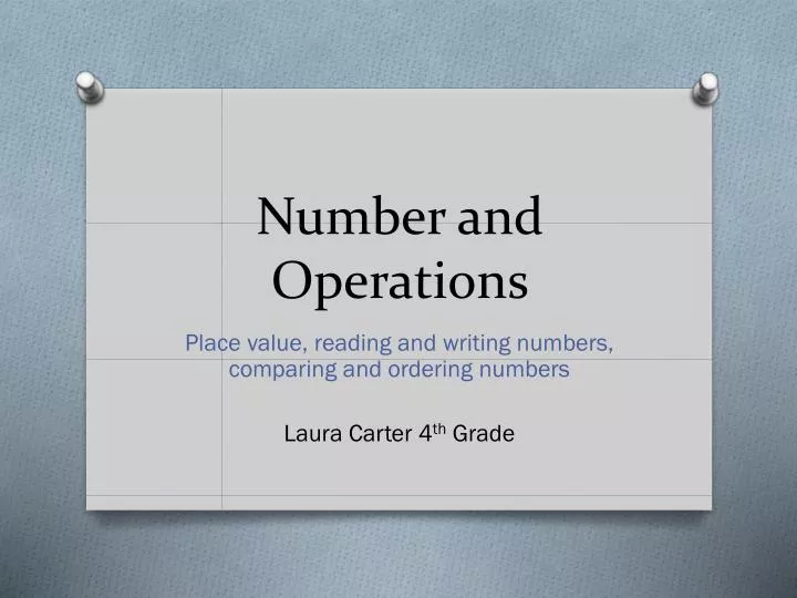 number and operations