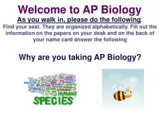 Welcome to AP Biology