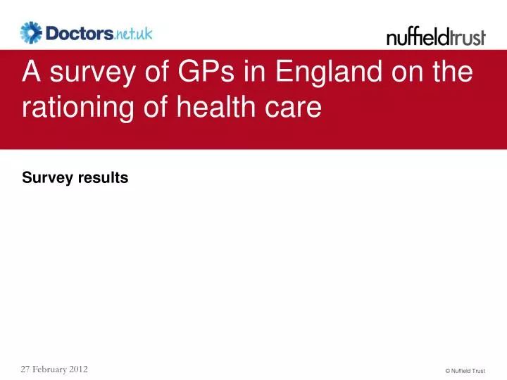 a survey of gps in england on the rationing of health care