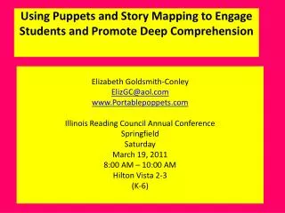 Using Puppets and Story Mapping to Engage Students and Promote Deep Comprehension