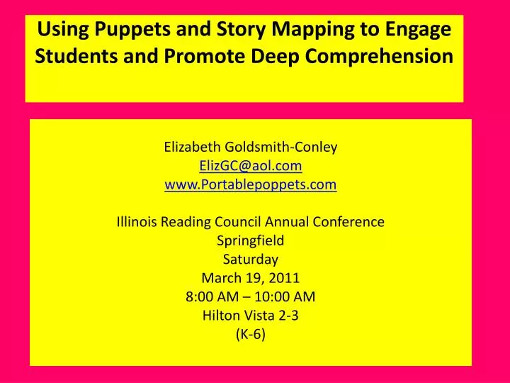 using puppets and story mapping to engage students and promote deep comprehension