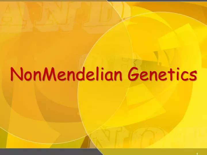 nonmendelian genetics
