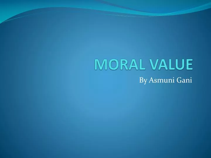 moral value