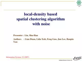 local-density based spatial clustering algorithm with noise