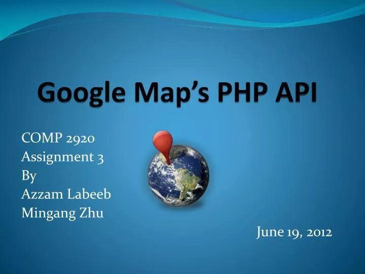 google map s php api