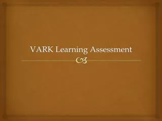 VARK Learning Assessment