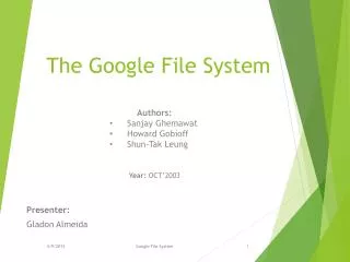 The Google File System