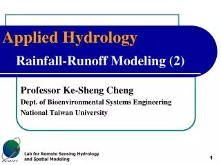 Rainfall-Runoff Modeling (2)