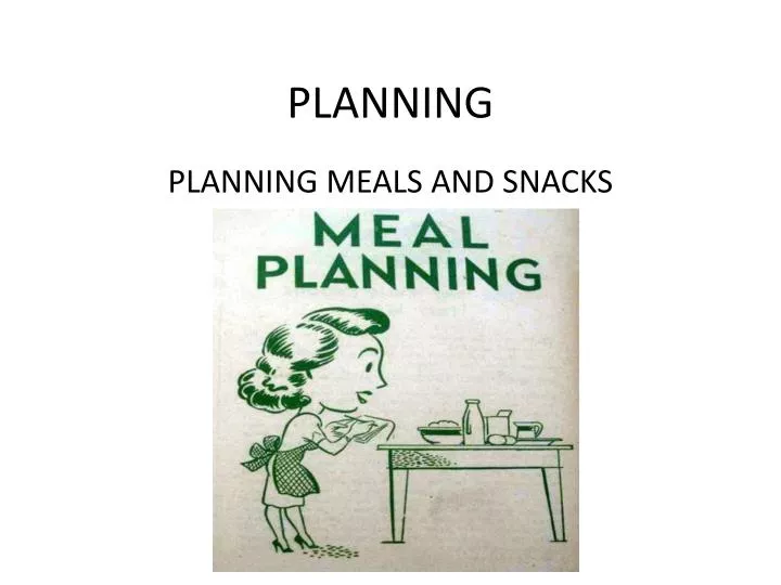 planning