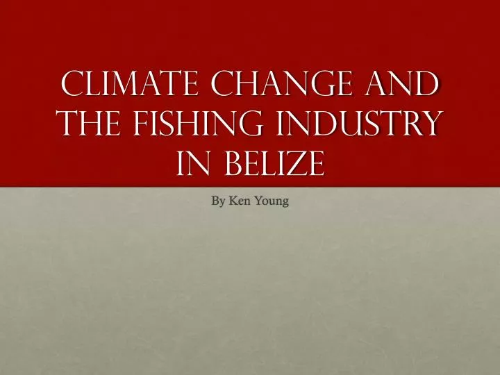 climate change and the fishing industry in belize