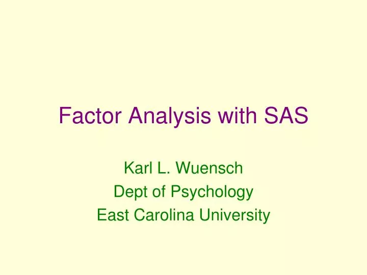 factor analysis with sas