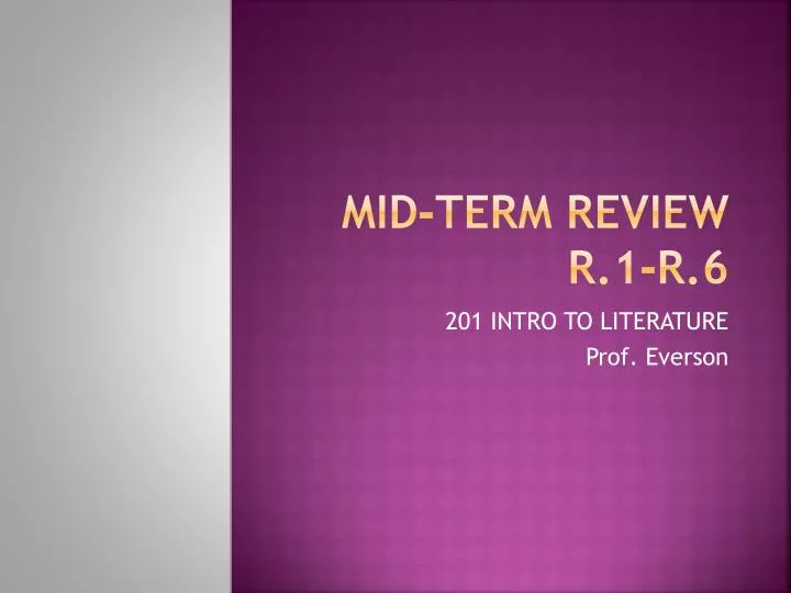 mid term review r 1 r 6