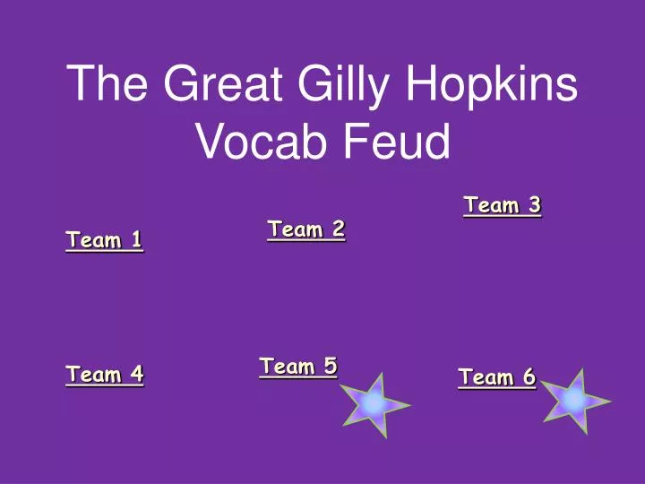 the great gilly hopkins vocab feud