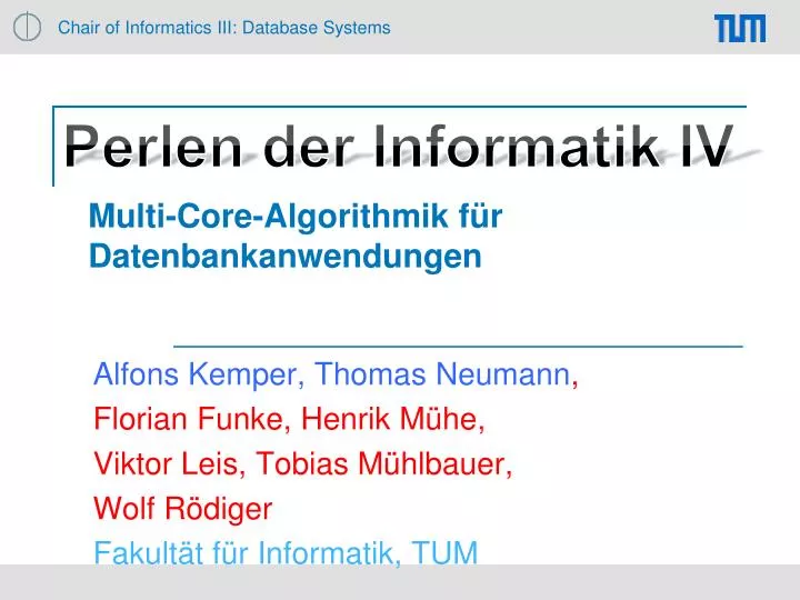 multi core algorithmik f r datenbankanwendungen