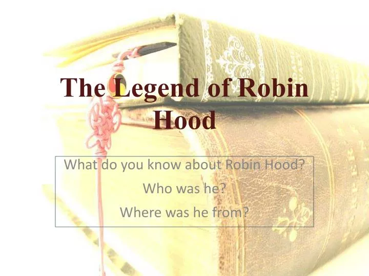 the legend of robin hood