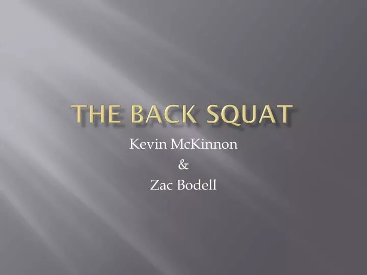 the back squat