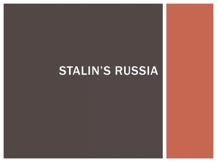 stalin s russia