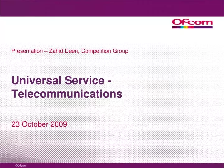 universal service telecommunications
