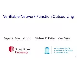 Verifiable Network Function Outsourcing